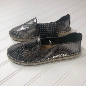 dv By Dolce Vita Metallic Snakeskin Espadrilles